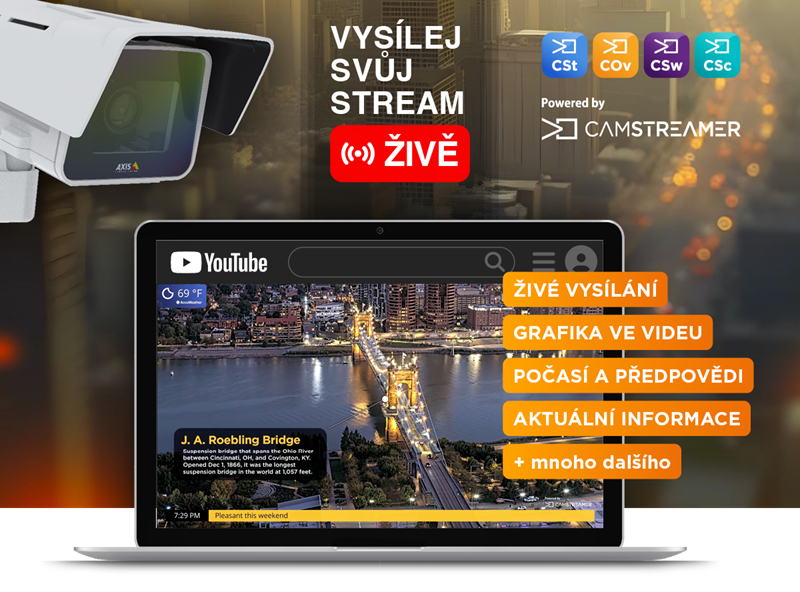 CamStreamer - živé vysílání a grafika přímo v Axis kamerách | ADI